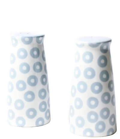 Coton Colors Iris Blue Pip Pedestal Salt and Pepper Shakers
