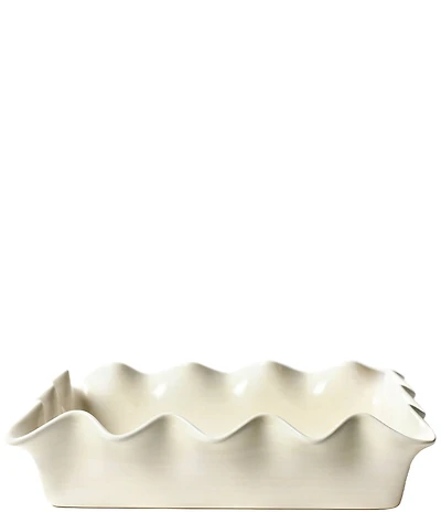 Coton Colors Signature White Ruffle Casserole Dish
