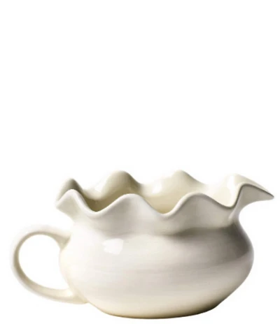 Coton Colors Signature White Ruffle Gravy Boat