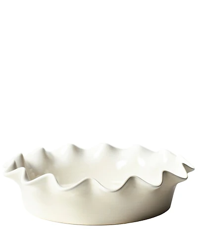 Coton Colors Signature White Ruffle Pie Dish