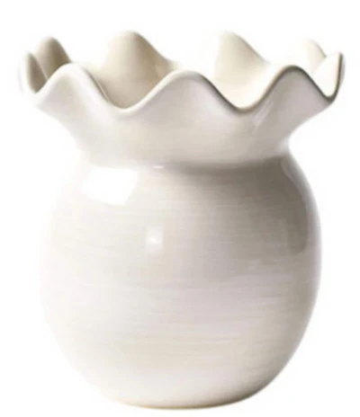 Coton Colors Signature White Ruffle Vase