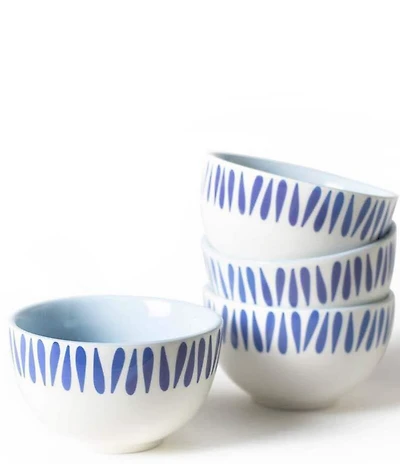 Coton Colors Iris Blue Drop Small Bowl Set of 4