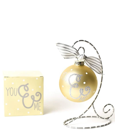 Coton Colors You and Me Glass Ornament with Swirl Stand Set