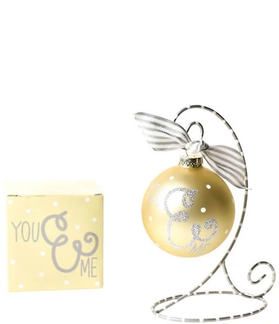 Coton Colors You and Me Glass Ornament with Swirl Stand Set