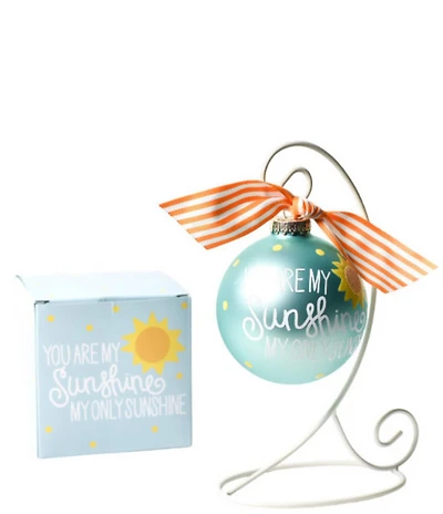 Coton Colors You Are My Sunshine Glass Ornament with Swirl Stand Set