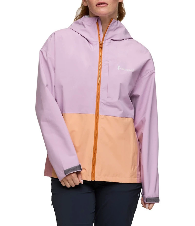 Cotopaxi Cielo Retro Inspired Water Resistant Stand Collar Long Sleeve Zip Front Rain Jacket