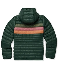 Cotopaxi Fuego Down Striped Print Hooded Stand Collar Zip Front Jacket