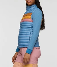 Cotopaxi Fuego Striped Print Down Stand Collar Sleeveless Zip Front Vest