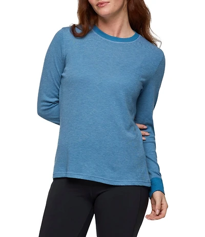 Cotopaxi Perenne Wool Blend Solid Crew Neck Long Sleeve Relaxed Fit Tee