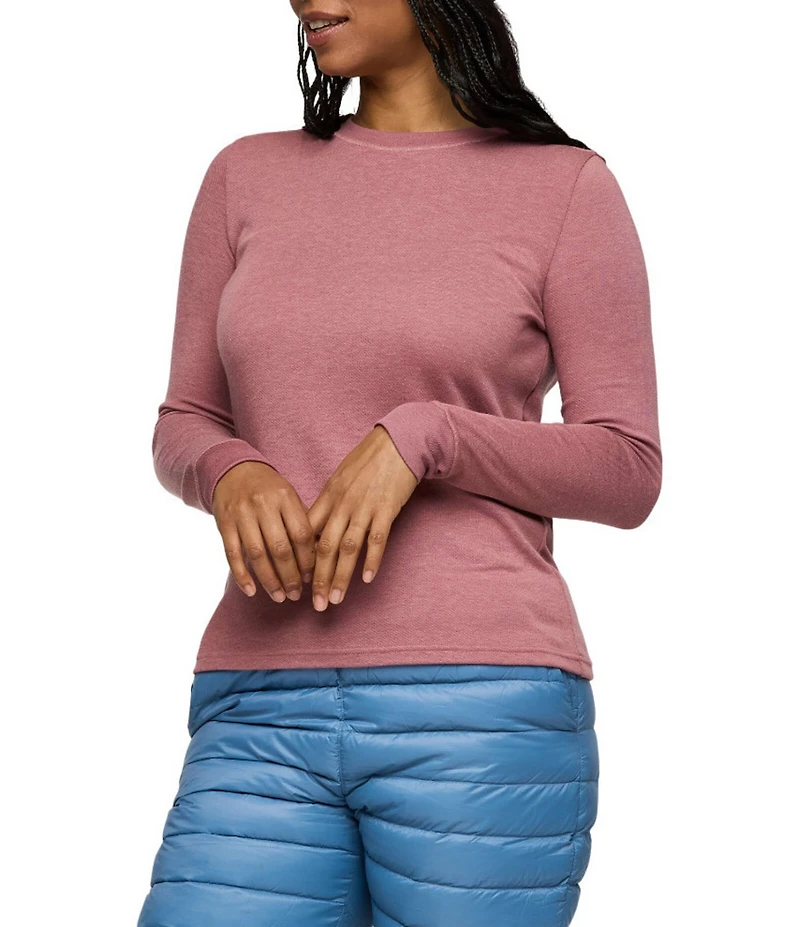Cotopaxi Perenne Wool Blend Solid Crew Neck Long Sleeve Relaxed Fit Tee