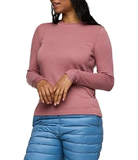 Cotopaxi Perenne Wool Blend Solid Crew Neck Long Sleeve Relaxed Fit Tee