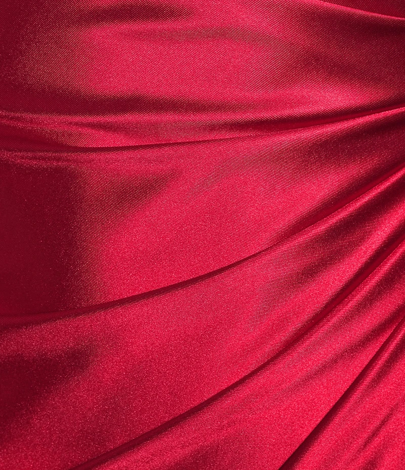 Coya Collection Satin Ruched Bodice Side Slit Dress