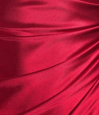 Coya Collection Satin Ruched Bodice Side Slit Dress