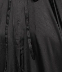 Coya Collection Satin Sweetheart Neck Beaded Stone Illusion Corset Bodice Front Slit A-Line Dress