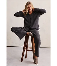 CozyChic Ultra Lite® Lurex Rib Coordinating Wide Leg Pants
