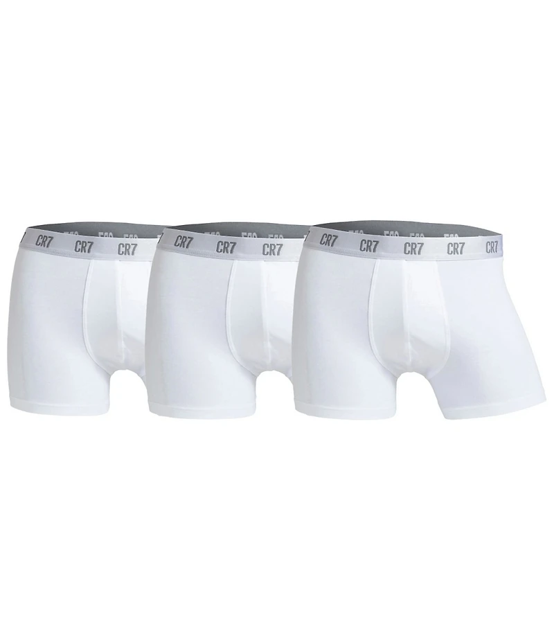CR7 Basic Cotton Blend 3.5#double; Inseam Trunks 3-Pack