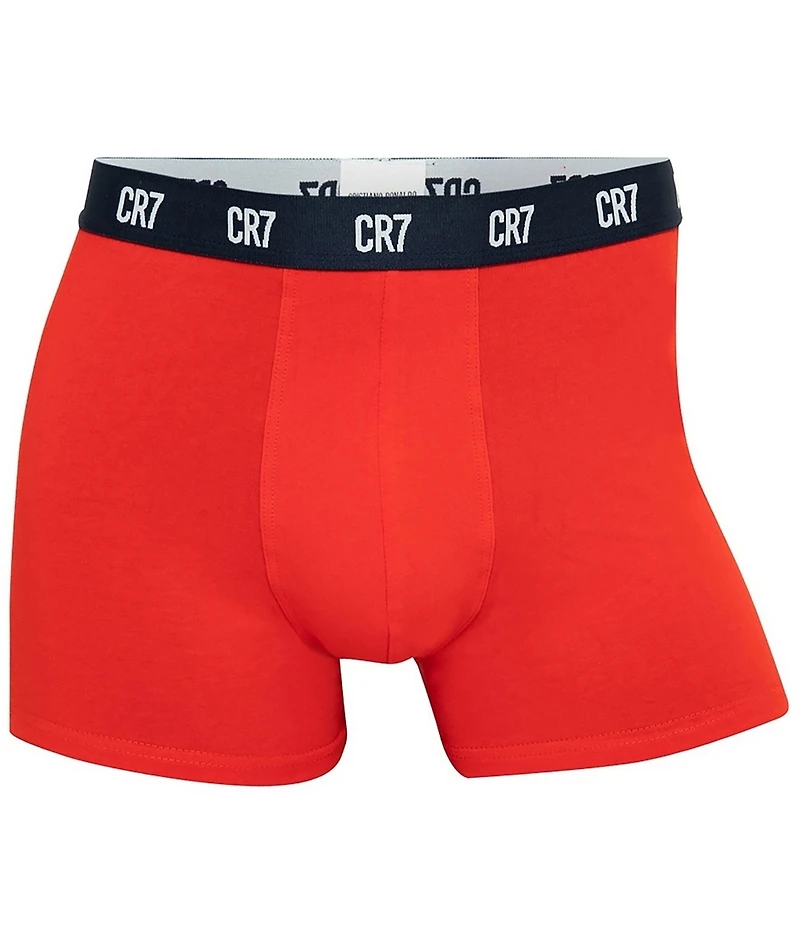 CR7 Basic Cotton Blend 3.5#double; Inseam Trunks 3-Pack