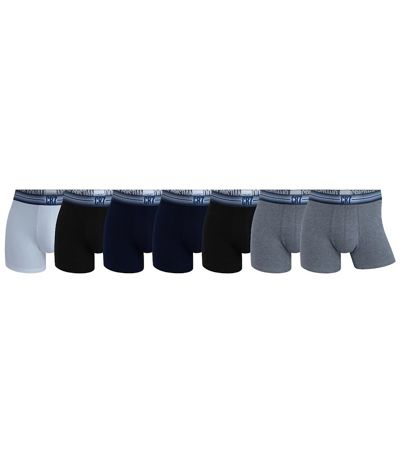 CR7 Cotton Blend 3.5#double; Inseam Premium Trunks 7-Pack Giftbox