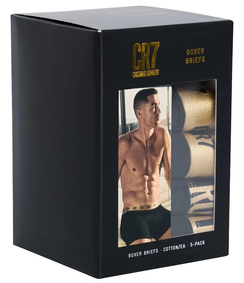 CR7 Cotton Blend 5.5#double; Inseam Boxer Briefs 5-Pack