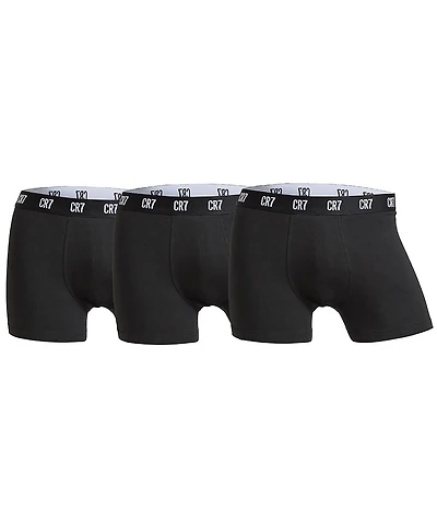 CR7 Cotton Blend Ultra Smooth 3.5#double; Inseam Trunks 3-Pack