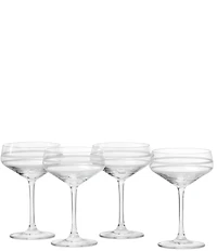 Crafthouse by Fortessa Tritan Striped Coupe Glasses, Set of 4
