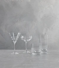 Crafthouse by Fortessa Tritan Striped Martini Glasses, Set of 4