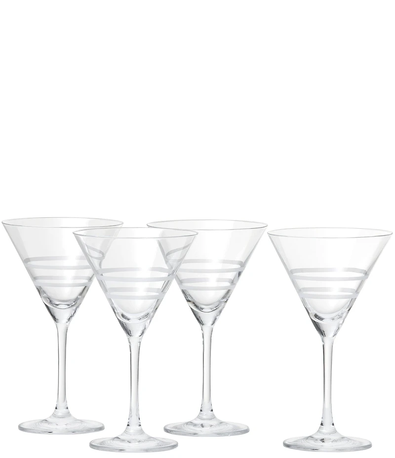 Crafthouse by Fortessa Tritan Striped Martini Glasses, Set of 4