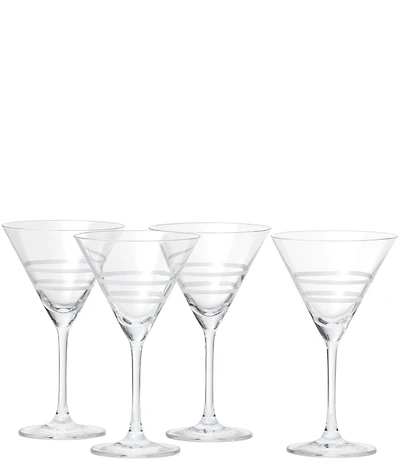 Crafthouse by Fortessa Tritan Striped Martini Glasses, Set of 4