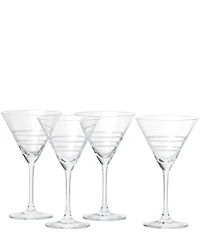 Crafthouse by Fortessa Tritan Striped Martini Glasses, Set of 4