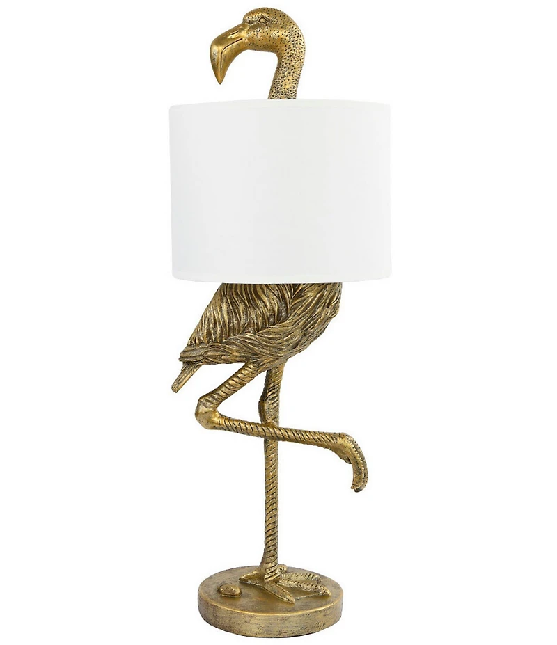 Creative Co Op 32#double; Resin Flamingo Table Lamp