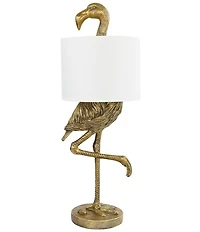 Creative Co Op 32#double; Resin Flamingo Table Lamp