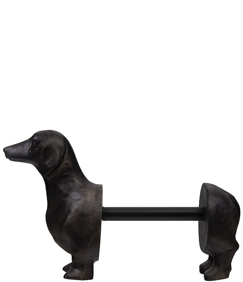 Creative Co Op Antiqued Bronze Dachshund Dog Paper Towel Holder