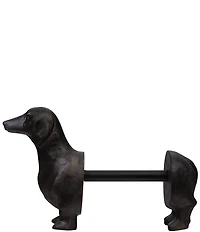 Creative Co Op Antiqued Bronze Dachshund Dog Paper Towel Holder