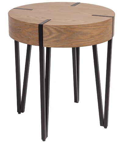 Creative Co Op Astoria Wood End Accent Table with Metal Hairpin Legs