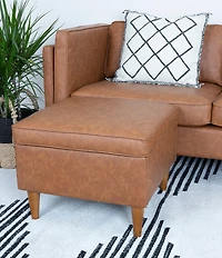 Creative Co Op Atley Upholstered Storage Ottoman