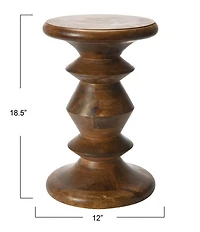 Creative Co Op Berns Mid Century Modern Solid Wood End Accent Table or Stool