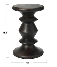 Creative Co Op Berns Mid Century Modern Solid Wood End Accent Table or Stool