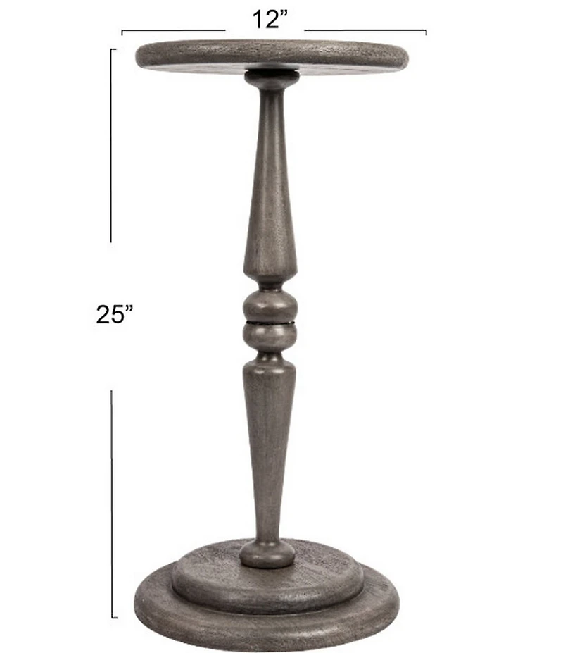 Creative Co Op Bishop Pedestal Cocktail Side Accent Table