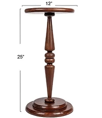 Creative Co Op Bishop Pedestal Cocktail Side Accent Table