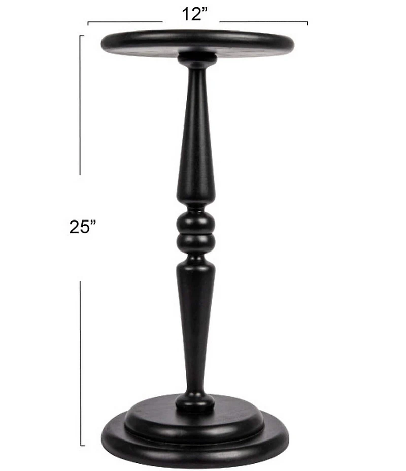 Creative Co Op Bishop Pedestal Cocktail Side Accent Table