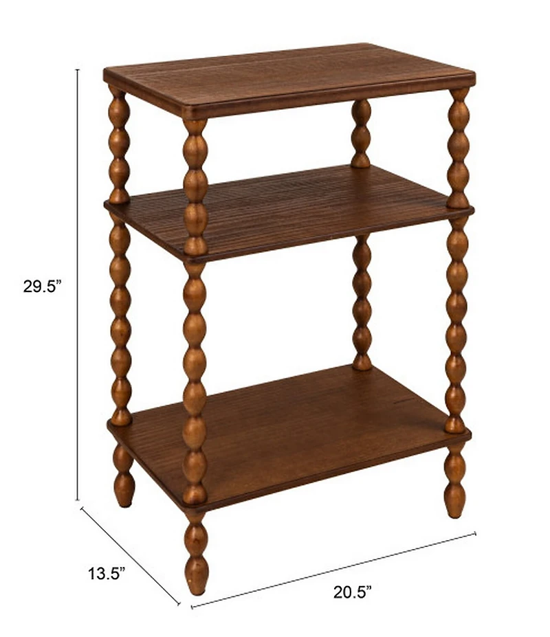 Creative Co Op Bobbin Leg Rectangle Wood Accent Table