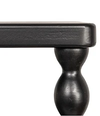 Creative Co Op 3-Tier Wooden Bobbin Spindle Leg Rectangular Accent Table