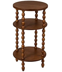 Creative Co Op Bobbin Leg Round Wood Accent Table