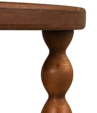 Creative Co Op Bobbin Leg Round Wood Accent Table