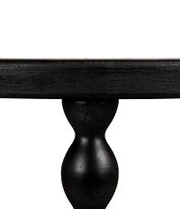 Creative Co Op Classic Bobbin Leg Wooden Round Shelf Accent Table