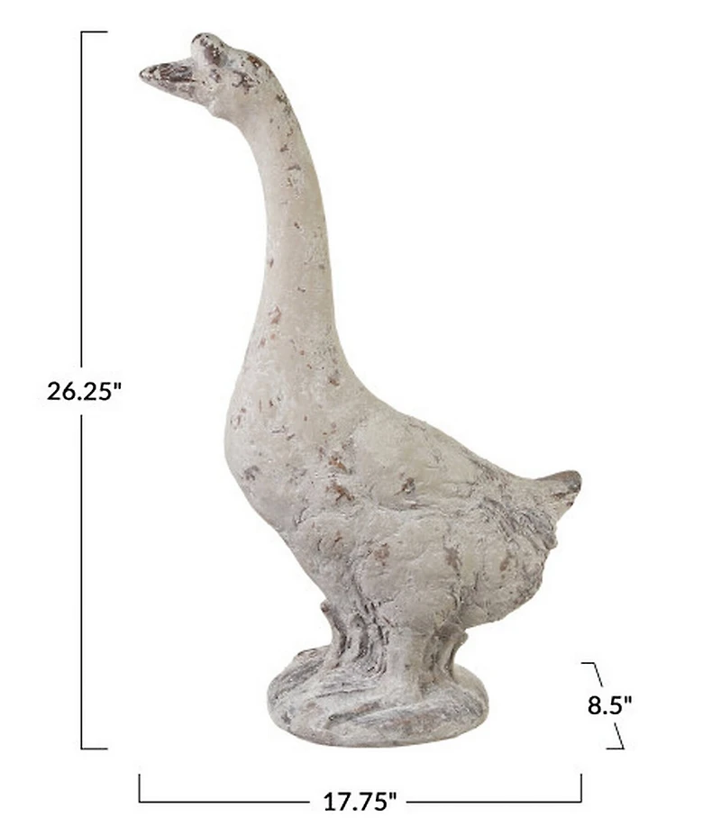 Creative Co Op Distressed Magnesia Standing Goose Figurine
