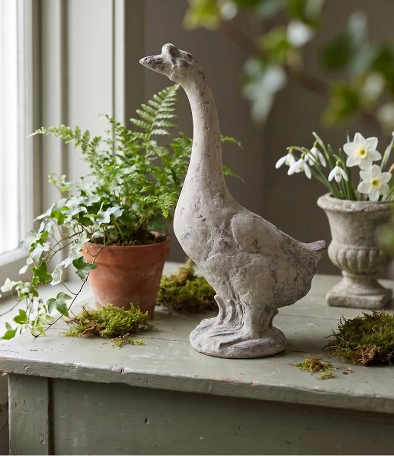 Creative Co Op Distressed Magnesia Standing Goose Figurine