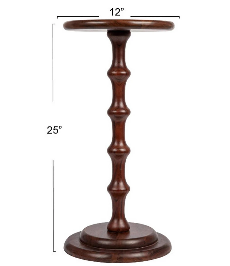 Creative Co Op Ergo Pedestal Cocktail Side Accent Table