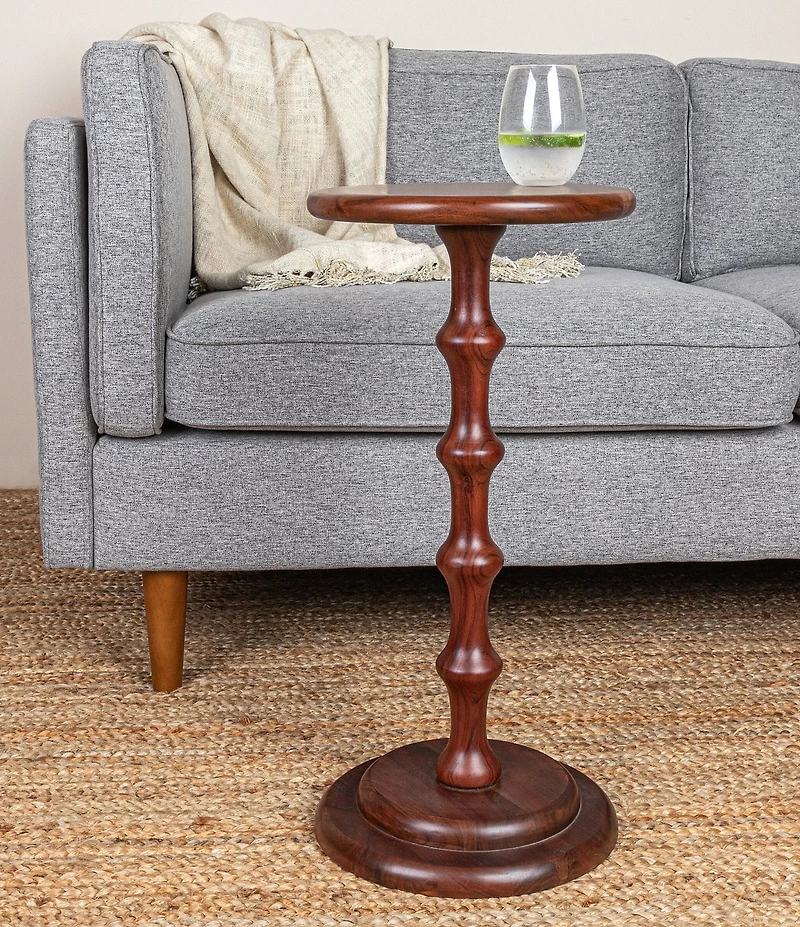 Creative Co Op Ergo Pedestal Cocktail Side Accent Table