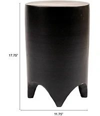 Creative Co Op Hand-Carved Wood Side Accent Table